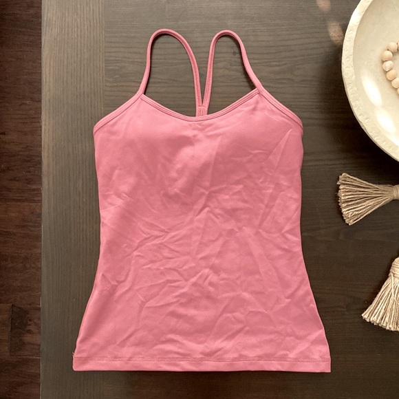 Lululemon athletica Power Y tank workout top built in bra - Picture 2 of 2